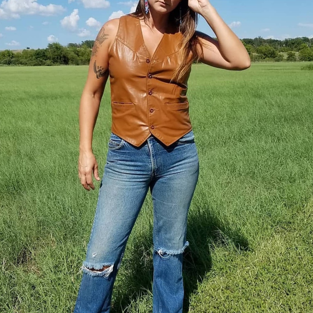 Vintage leather vest